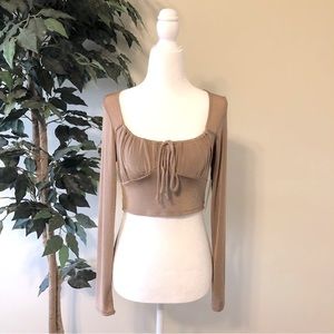 NWT URBAN Romantics Long Sleeve Crop Top ~ Size: M